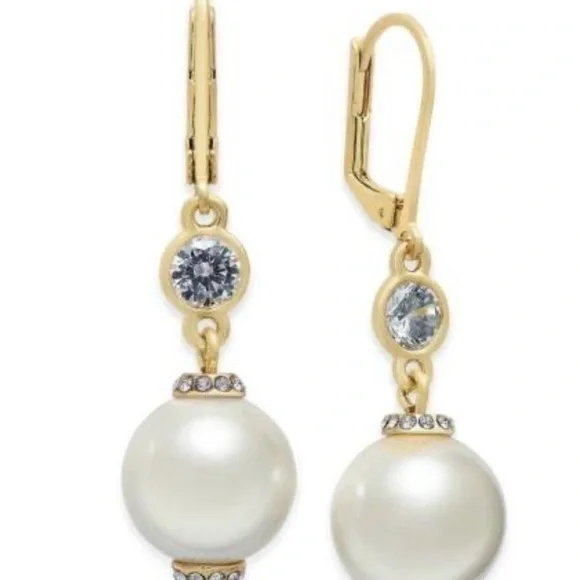 Kate Spade New York Womens Pearls of Wisdom Leverback Earrings - Picture 4 of 4